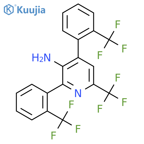 3-Amino-6-(trifluoromethyl)-2,4-bis(2-(trifluoromethyl)phenyl)pyridine structure