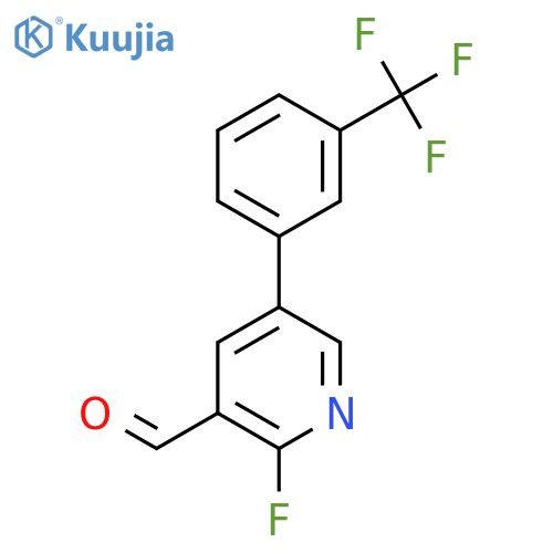 2-Fluoro-5-(3-(trifluoromethyl)phenyl)nicotinaldehyde structure