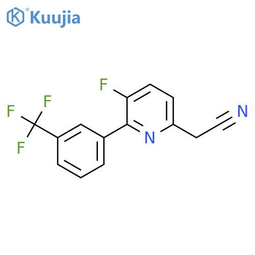 3-Fluoro-2-(3-(trifluoromethyl)phenyl)pyridine-6-acetonitrile structure