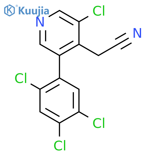 3-Chloro-5-(2,4,5-trichlorophenyl)pyridine-4-acetonitrile structure
