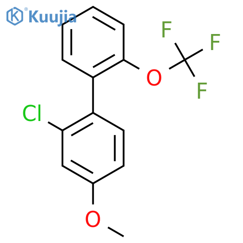 2-Chloro-4-methoxy-2'-(trifluoromethoxy)biphenyl structure