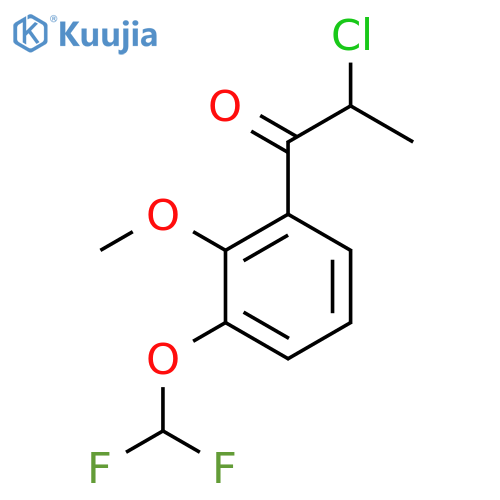 2-Chloro-3'-(difluoromethoxy)-2'-methoxypropiophenone structure