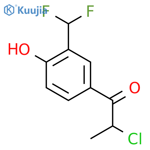 2-Chloro-3'-(difluoromethyl)-4'-hydroxypropiophenone structure
