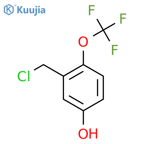 5-Hydroxy-2-(trifluoromethoxy)benzyl chloride structure