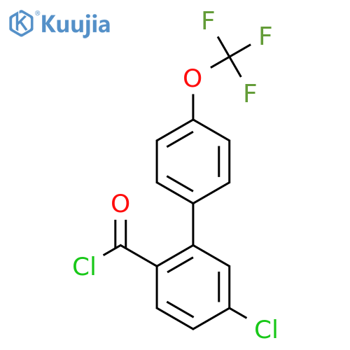 5-Chloro-4'-(trifluoromethoxy)biphenyl-2-carbonyl chloride structure