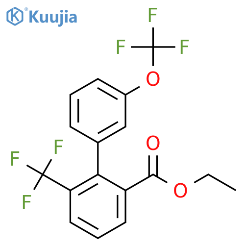 Ethyl 3'-(trifluoromethoxy)-6-(trifluoromethyl)biphenyl-2-carboxylate structure