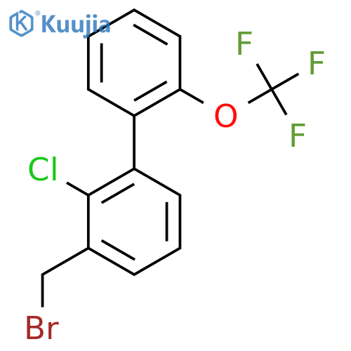 3-Bromomethyl-2-chloro-2'-(trifluoromethoxy)biphenyl structure