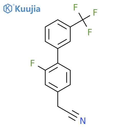 2-Fluoro-3'-(trifluoromethyl)biphenyl-4-acetonitrile structure