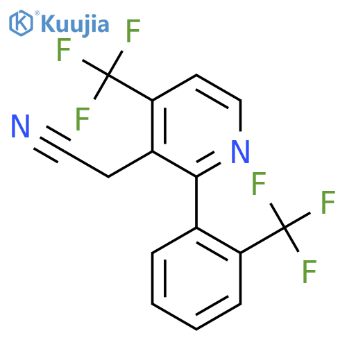 4-(Trifluoromethyl)-2-(2-(trifluoromethyl)phenyl)pyridine-3-acetonitrile structure