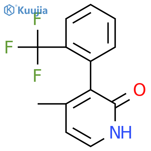 2-Hydroxy-4-methyl-3-(2-(trifluoromethyl)phenyl)pyridine structure