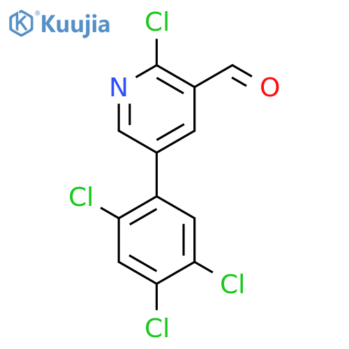 2-Chloro-5-(2,4,5-trichlorophenyl)nicotinaldehyde structure