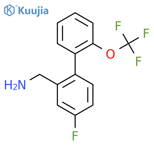 C-(4-Fluoro-2'-(trifluoromethoxy)biphenyl-2-yl)-methylamine structure