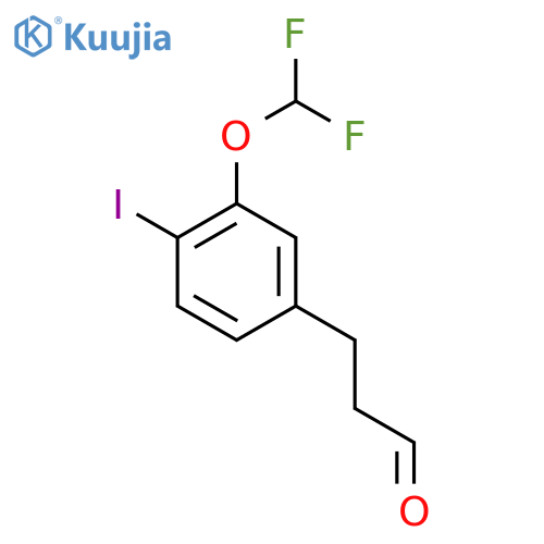 3-(3'-(Difluoromethoxy)-4'-iodophenyl)propionaldehyde structure