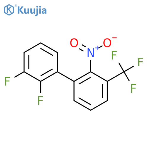 2,3-Difluoro-2'-nitro-3'-(trifluoromethyl)biphenyl structure