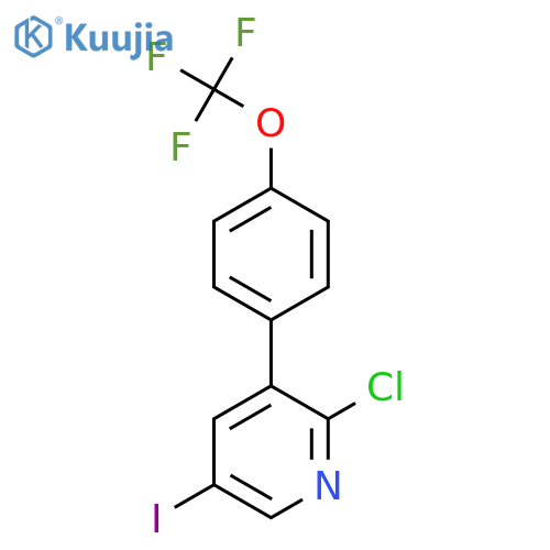 2-Chloro-5-iodo-3-(4-(trifluoromethoxy)phenyl)pyridine structure