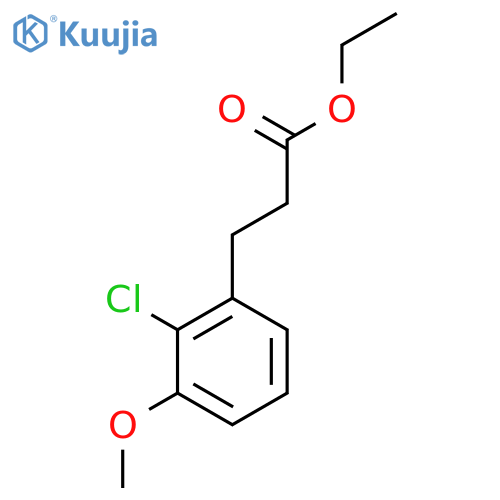 Ethyl 3-(2'-chloro-3'-methoxyphenyl)propionate structure