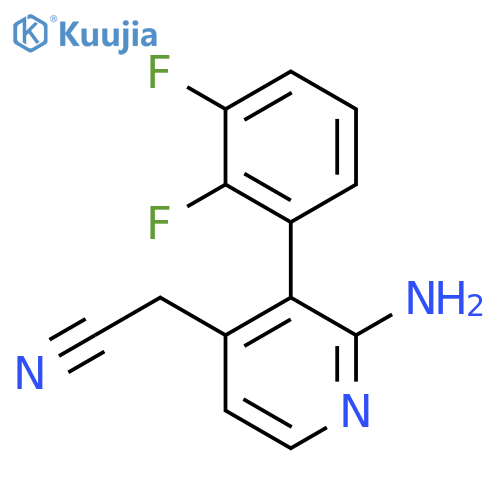 2-Amino-3-(2,3-difluorophenyl)pyridine-4-acetonitrile structure