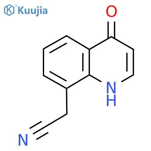4-Hydroxyquinoline-8-acetonitrile structure