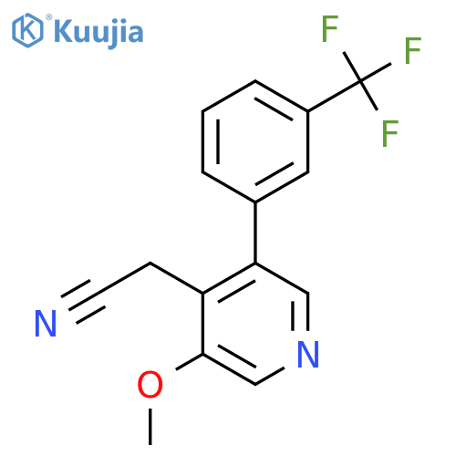 3-Methoxy-5-(3-(trifluoromethyl)phenyl)pyridine-4-acetonitrile structure