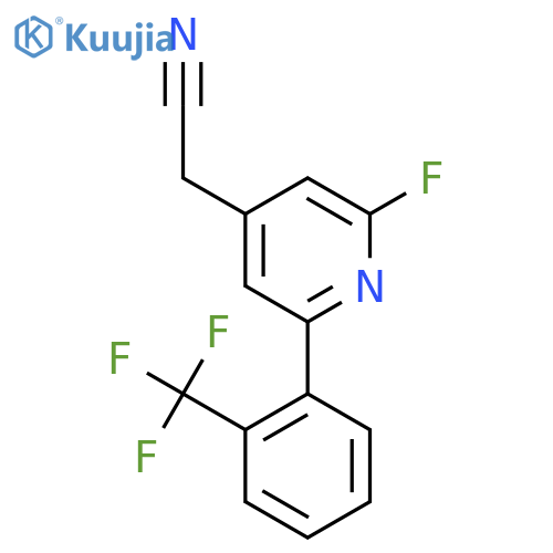 2-Fluoro-6-(2-(trifluoromethyl)phenyl)pyridine-4-acetonitrile structure