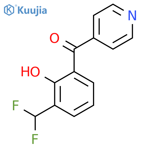 4-(3-(Difluoromethyl)-2-hydroxybenzoyl)pyridine structure