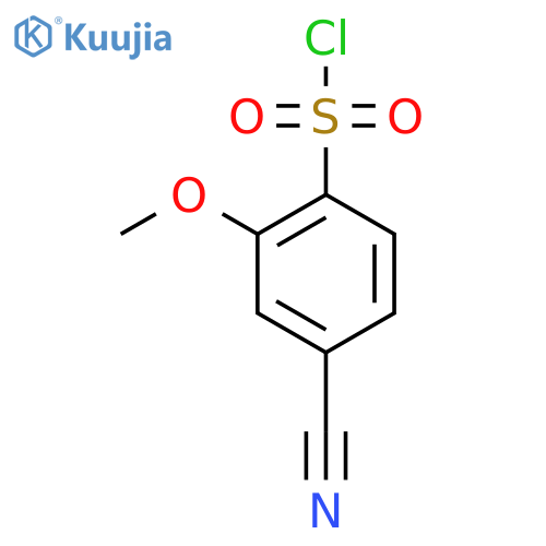4-Cyano-2-methoxybenzene-1-sulphonyl chloride structure