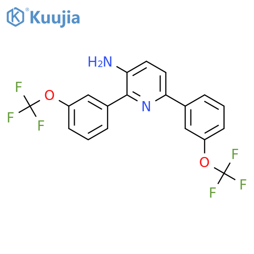 3-Amino-2,6-bis(3-(trifluoromethoxy)phenyl)pyridine structure
