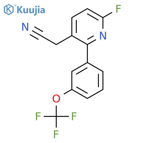 6-Fluoro-2-(3-(trifluoromethoxy)phenyl)pyridine-3-acetonitrile structure