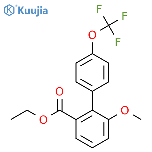 Ethyl 6-methoxy-4'-(trifluoromethoxy)biphenyl-2-carboxylate structure