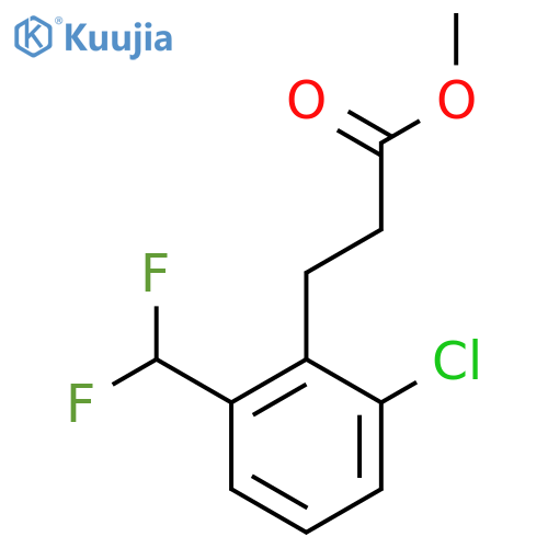 Methyl 3-(2'-chloro-6'-(difluoromethyl)phenyl)propionate structure