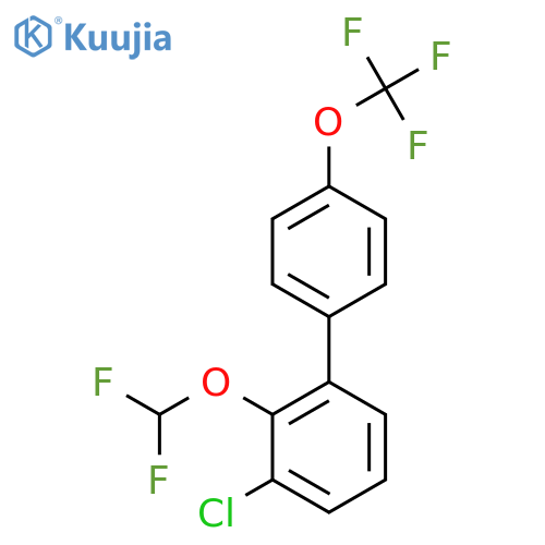 3-Chloro-2-(difluoromethoxy)-4'-(trifluoromethoxy)biphenyl structure