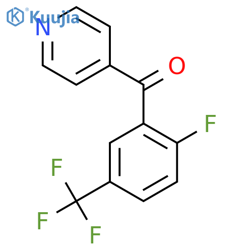 4-(2-Fluoro-5-(trifluoromethyl)benzoyl)pyridine structure