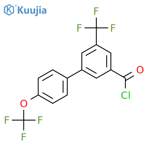 4'-(Trifluoromethoxy)-5-(trifluoromethyl)biphenyl-3-carbonyl chloride structure