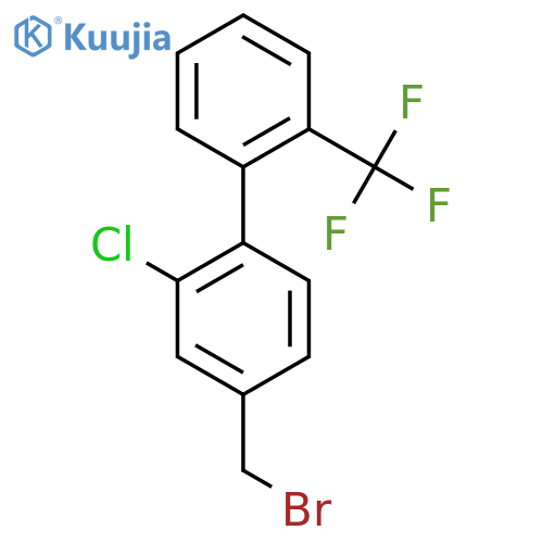 4-Bromomethyl-2-chloro-2'-(trifluoromethyl)biphenyl structure