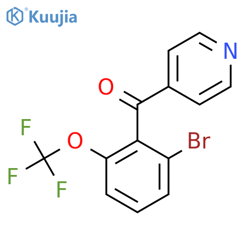 4-(2-Bromo-6-(trifluoromethoxy)benzoyl)pyridine structure