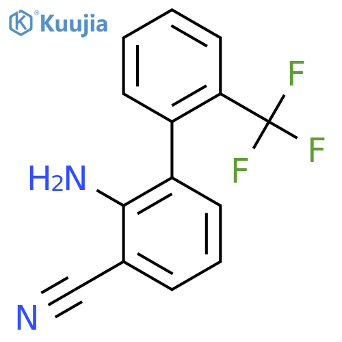 2-Amino-2'-(trifluoromethyl)biphenyl-3-carbonitrile structure