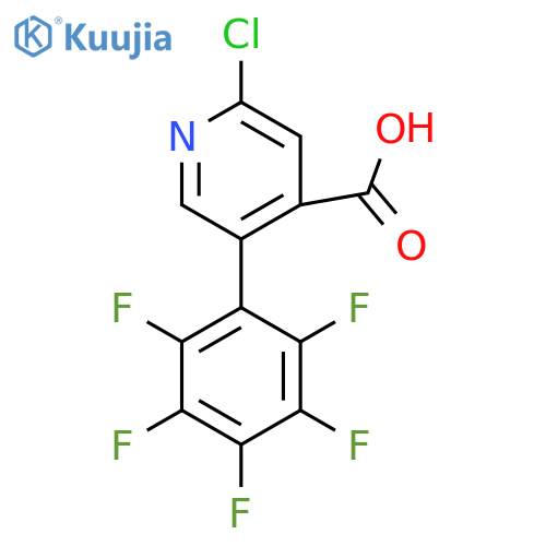 2-Chloro-5-(perfluorophenyl)isonicotinic acid structure