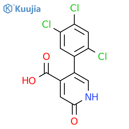2-Hydroxy-5-(2,4,5-trichlorophenyl)isonicotinic acid structure