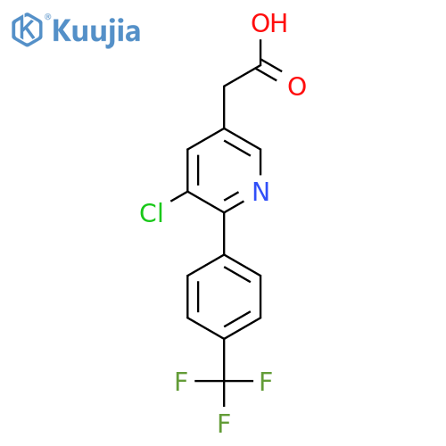 3-Chloro-2-(4-(trifluoromethyl)phenyl)pyridine-5-acetic acid structure