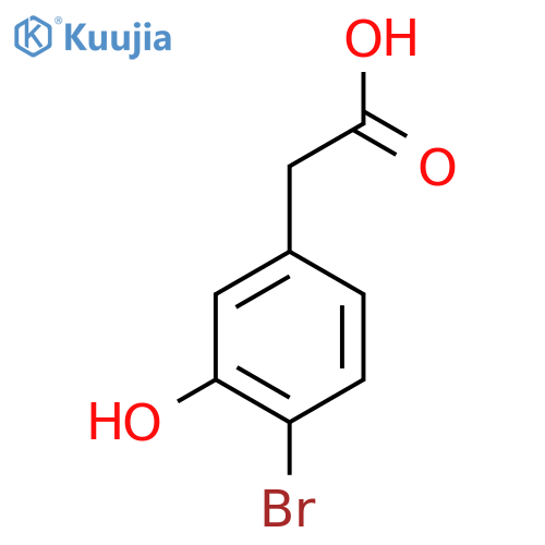 2-(4-Bromo-3-hydroxyphenyl)acetic acid structure
