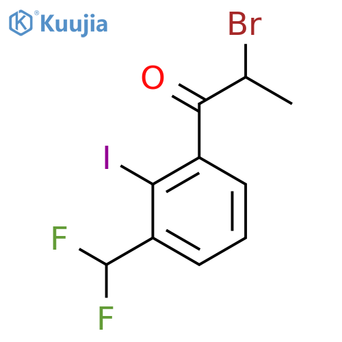 2-Bromo-2'-iodo-3'-(difluoromethyl)propiophenone structure