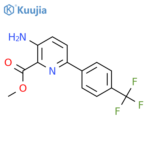 Methyl 3-amino-6-(4-(trifluoromethyl)phenyl)picolinate structure