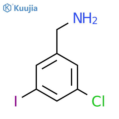 (3-chloro-5-iodophenyl)methanamine structure