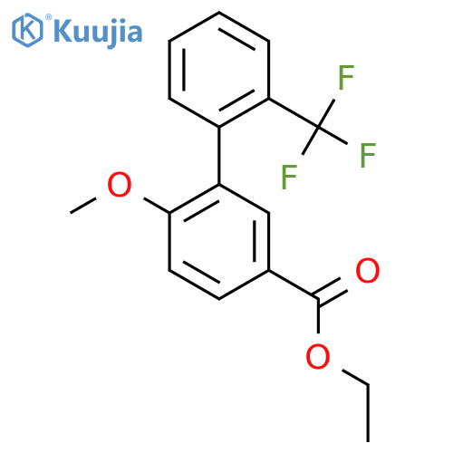 6-Methoxy-2'-(trifluoromethyl)biphenyl-3-carboxylic acid ethyl ester structure