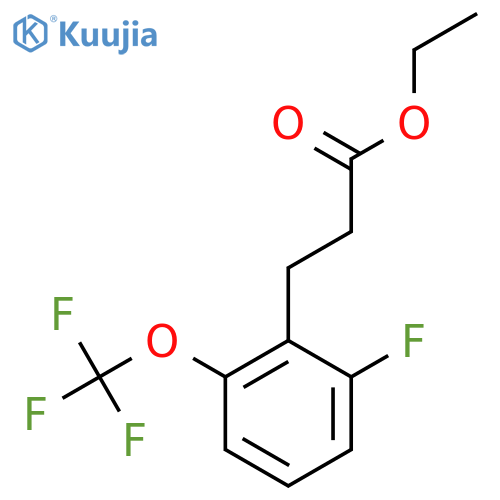 Ethyl 3-(2'-fluoro-6'-(trifluoromethoxy)phenyl)propionate structure