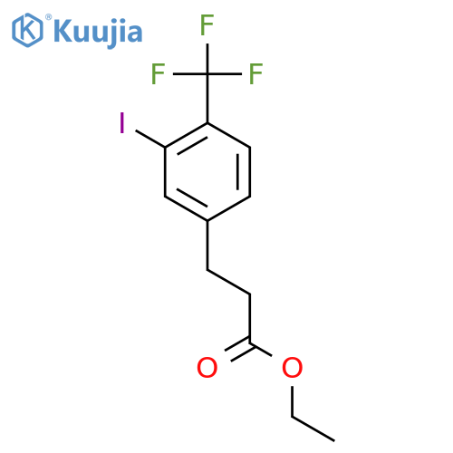 Ethyl 3-(3'-iodo-4'-(trifluoromethyl)phenyl)propionate structure