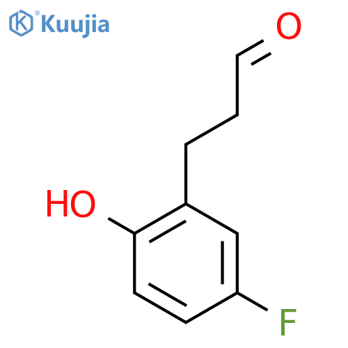 3-(5-fluoro-2-hydroxyphenyl)propanal structure