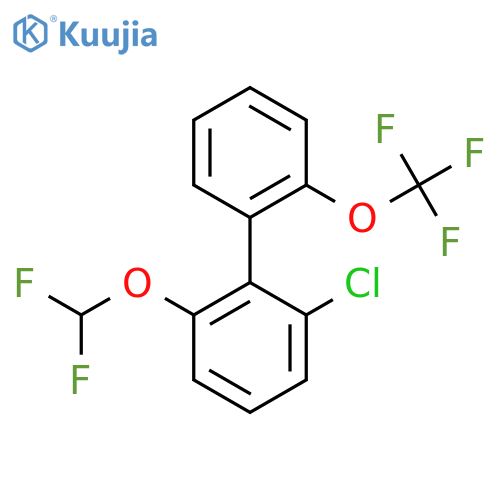 6-Chloro-2-(difluoromethoxy)-2'-(trifluoromethoxy)biphenyl structure