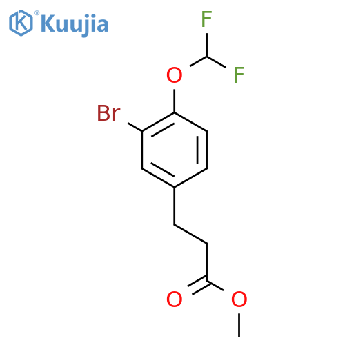Methyl 3-(3'-bromo-4'-(difluoromethoxy)phenyl)propionate structure