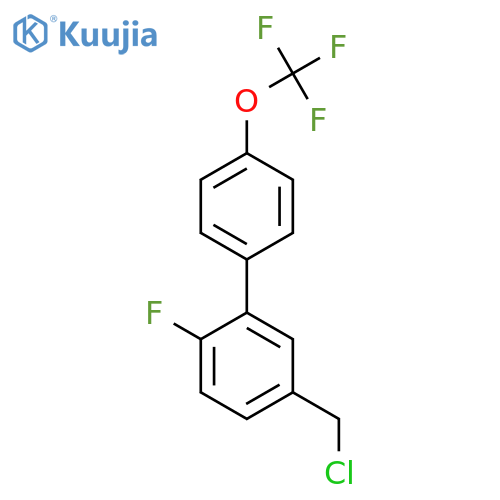 5-Chloromethyl-2-fluoro-4'-(trifluoromethoxy)biphenyl structure